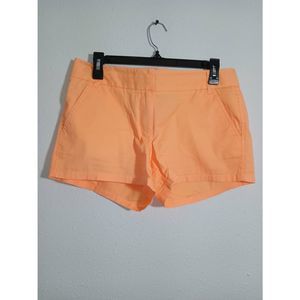 J. CREW BRIGHT ORANGE CHINO SHORTS SIZE 6